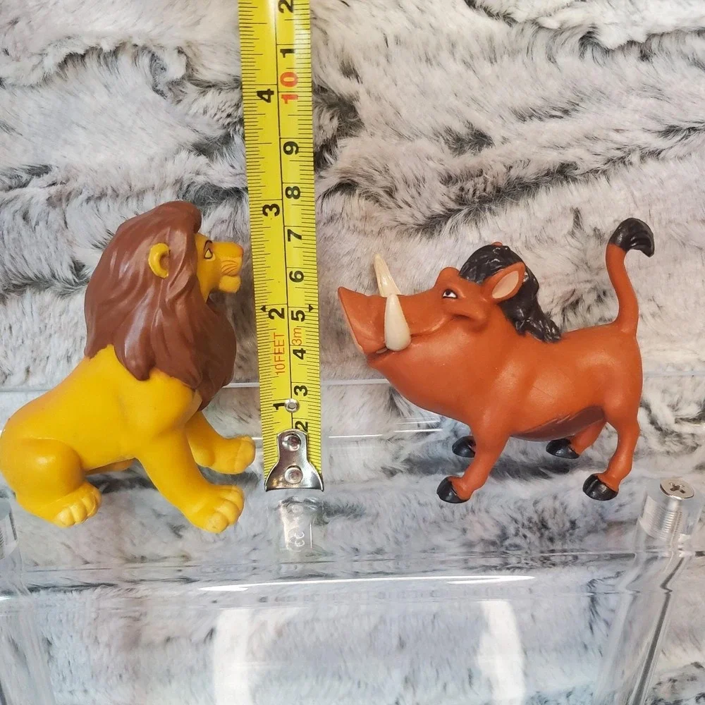 Vtg‎ Disney Lion King Mufasa Lion And Pumba Warthog PVC Toy Figures Cake Toppers